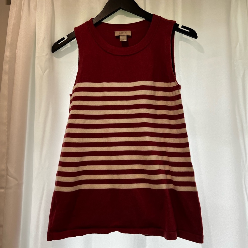 LOFT Mauve Striped Women's Top